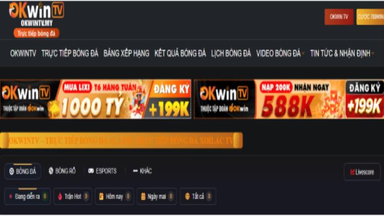 Cập Nhật Lịch Thi Đấu Bóng Đá Mới Nhất Không Quảng Cáo Trên OKWIN TV